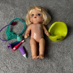 Baby Alive 2017 Hasbro Talking Doll Blonde Hair Girl Works Accessories Dance